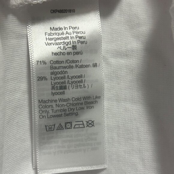 Madewell Womens Structured Muscle Tee Sleeveless White Cropped Tank Top Size L - Picture 6 of 6